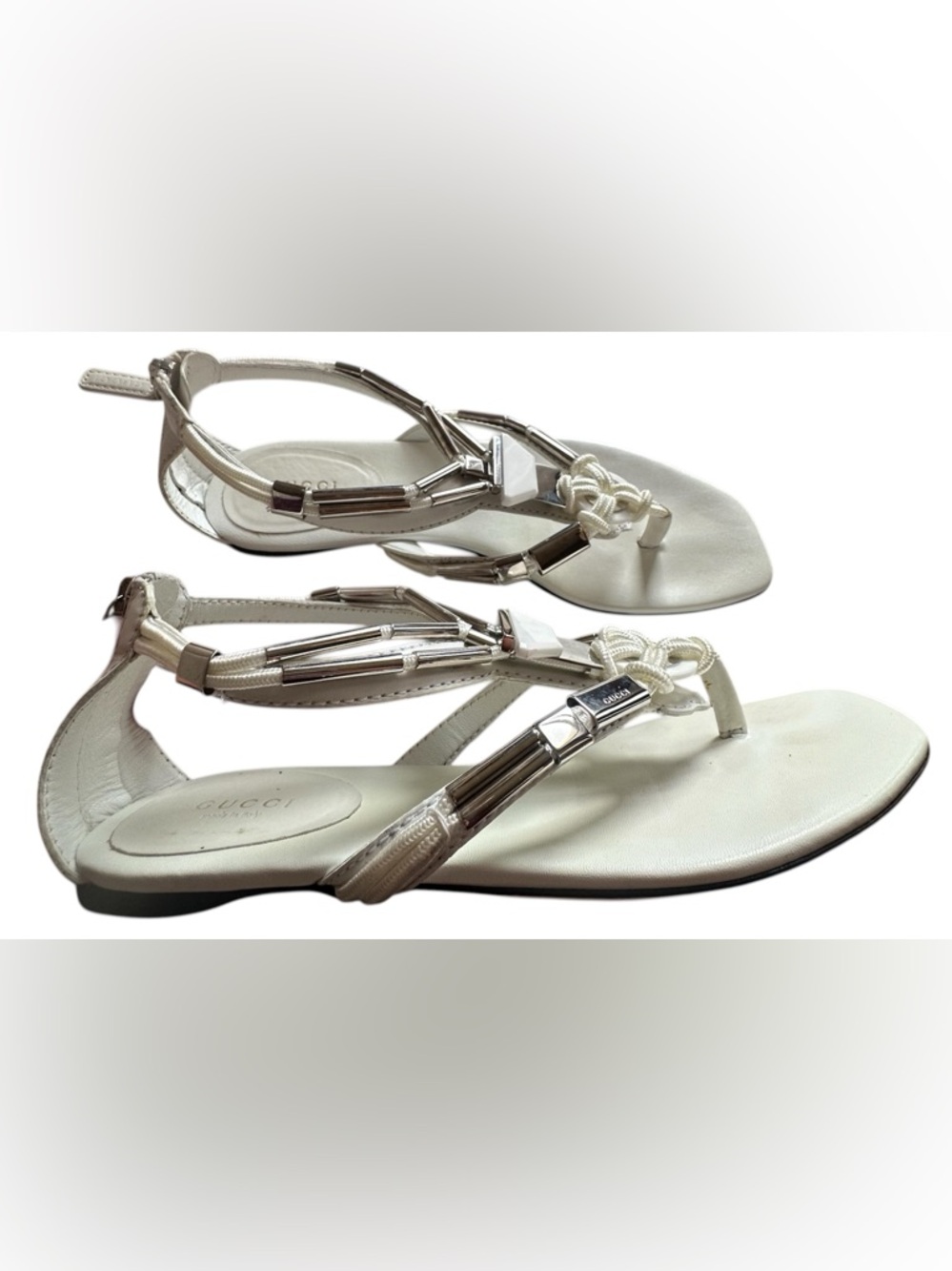 Gucci  T-Strap Knot thong Sandals sz. 38 - Picture 9 of 13